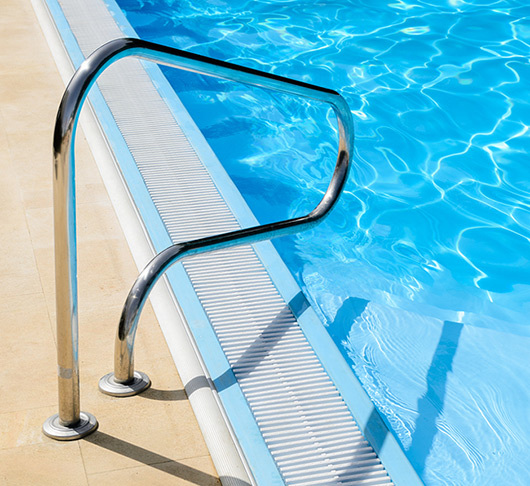 Install Pool Railing Near Steps, How To Install Inground Pool Ladder